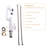 Bathroom White Sink Faucet With Spray Function And Temperature Display For Anti-Skid Switch And Hot & Cold And 360° Rotary-121292283