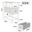 Modern Side Table With Drawer, Open Shelf, USB & Type-C Charging Ports, EU Socket, 30 × 60 × 62 cm-432652014