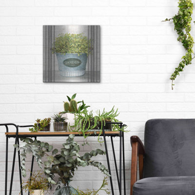 'Galvanized Jardin' by Cindy Jacobs, Metal Wall Art