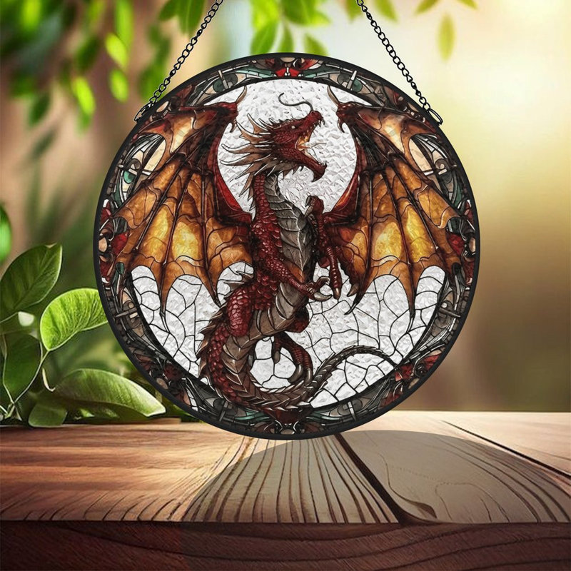 Panneau de verre Roaring, 7.8x7.8in(20x20cm)