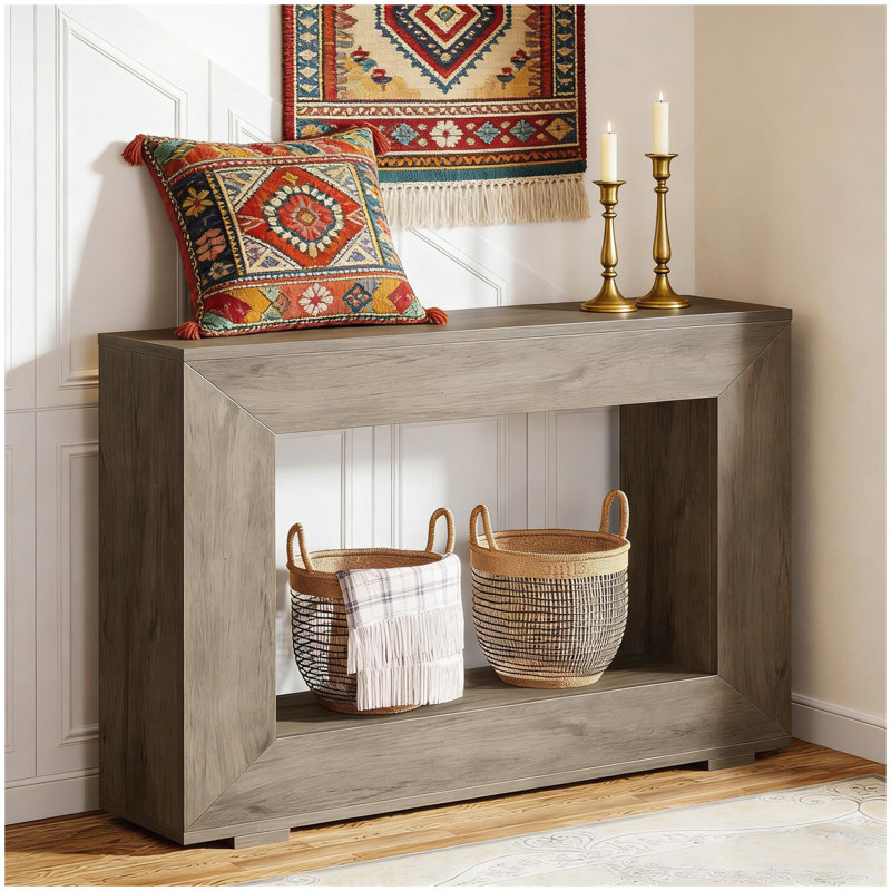 Entryway Sofa Table,Wood Side Table,Console Table, Gray