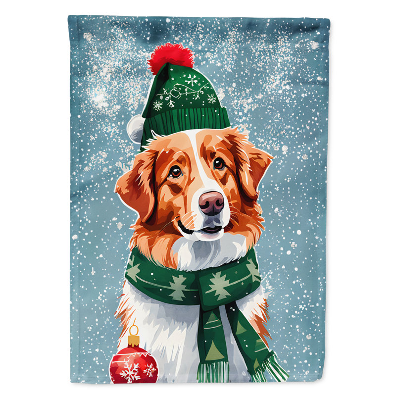 Polyester double face Noël, H 15,5 po x l 11,25 po