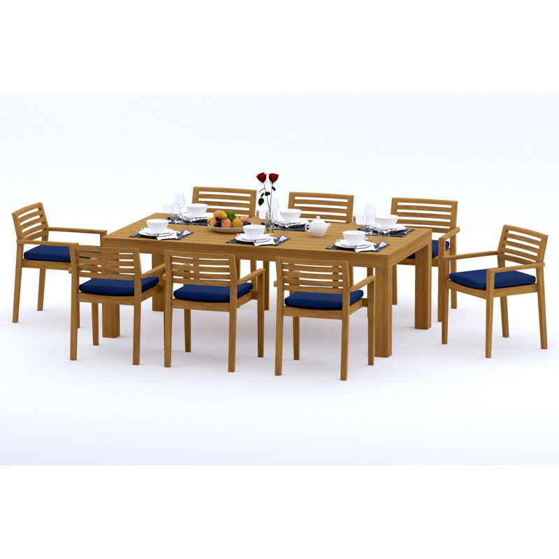 Ensemble repas extérieur pour 8 personnes Bechtel