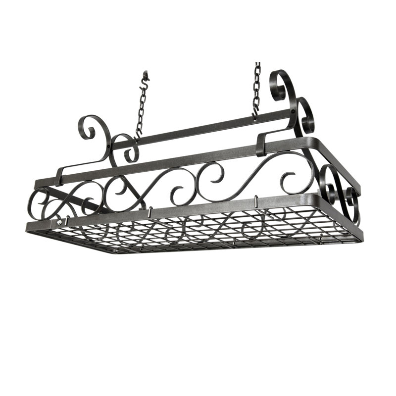 Handcrafted Decor Basket Rack Large with 12 Hooks