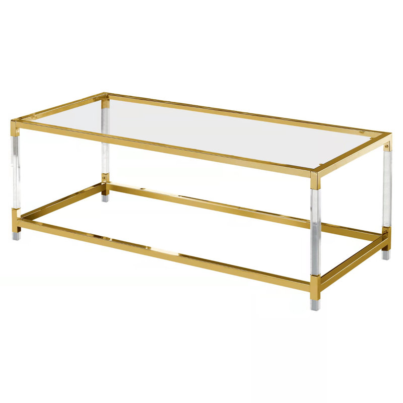 Table basse rectangulaire en acrylique