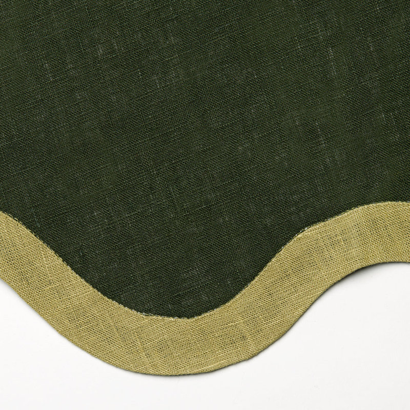 Ondulato Linen Novelty Napkins, Forest/Celadon