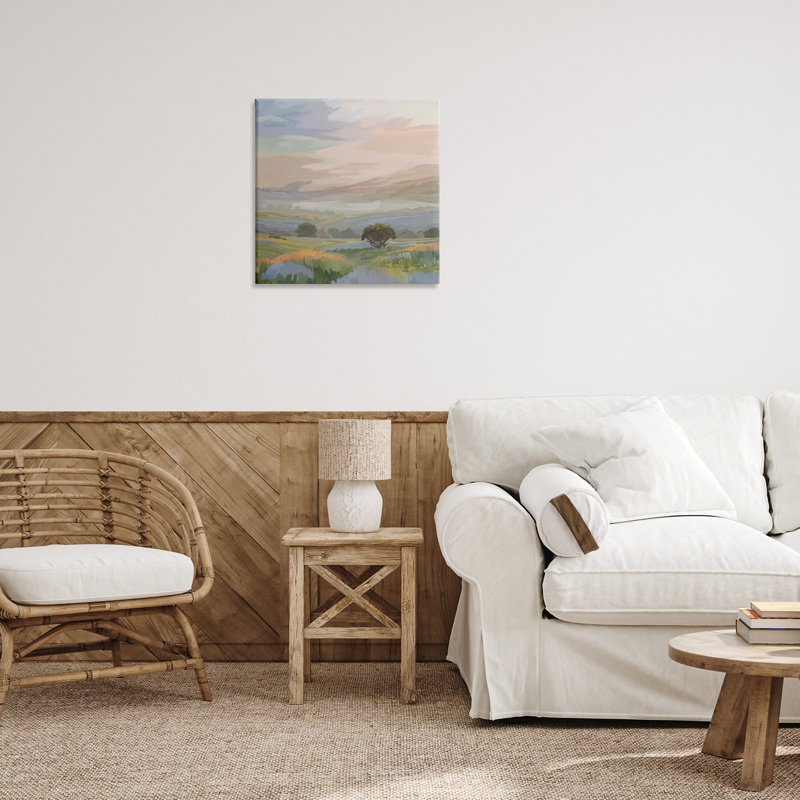 «Warm Sunrise over California Mountains», art mural sur toile, par Amelia Noyes, H 24 po x l 24 po