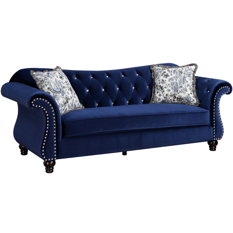 Canapé Chesterfield Tabitha, Bleu