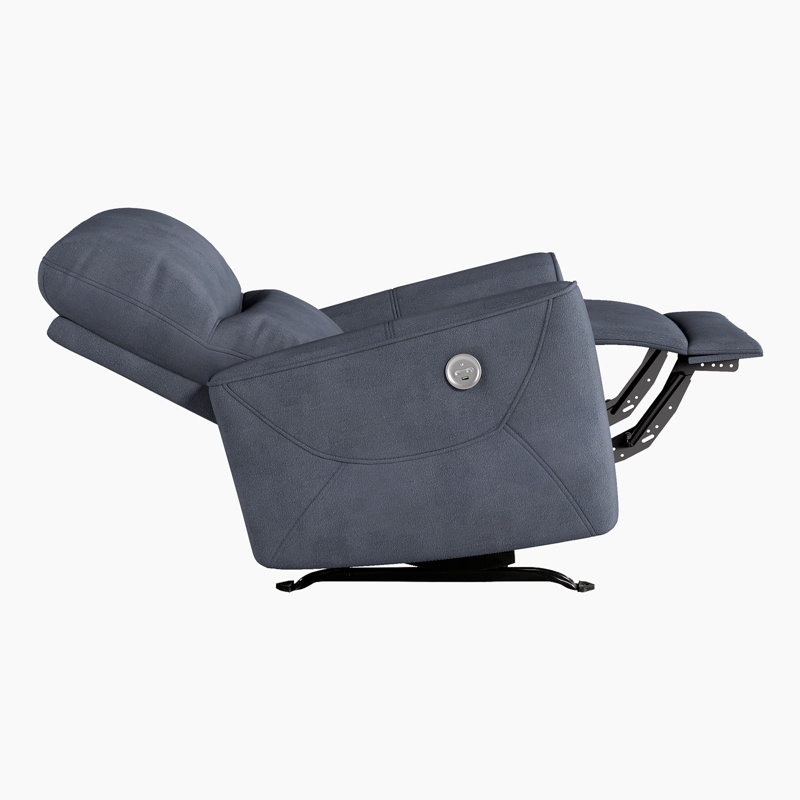Chaise berçante inclinable 35 po Dille, Velours gris velours