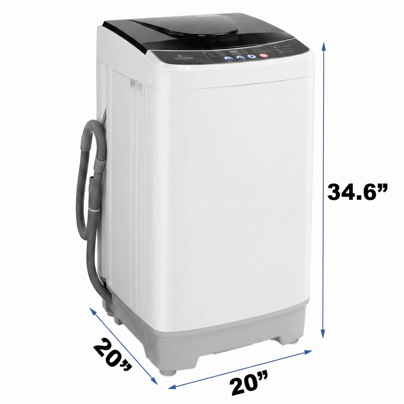 2.8 Cu.Ft Portable Washing Machine 20Lbs Portable Washer With Drain Pump, Compact Washer Machine With 10 Programs 8 Water Levels Compact Laundry Machine For Apartment, Home, Dorms, Rv
