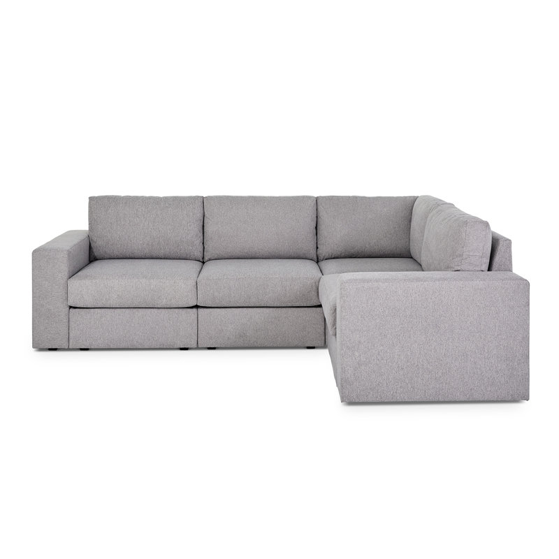 Canapé modulaire à 4 places Flex, Galet gris foncé