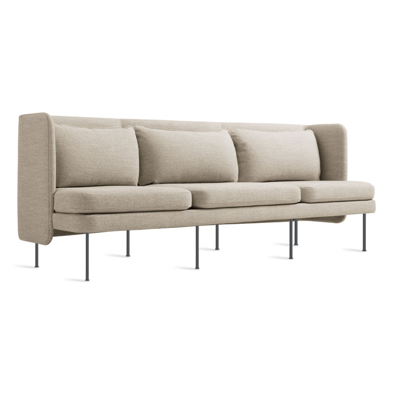Bloke Sofa, Tait Stone Textured Basketweave, 34" H x 95" W x 32" D, Slate