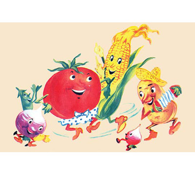 « danse happy legumes », reproduction d’art