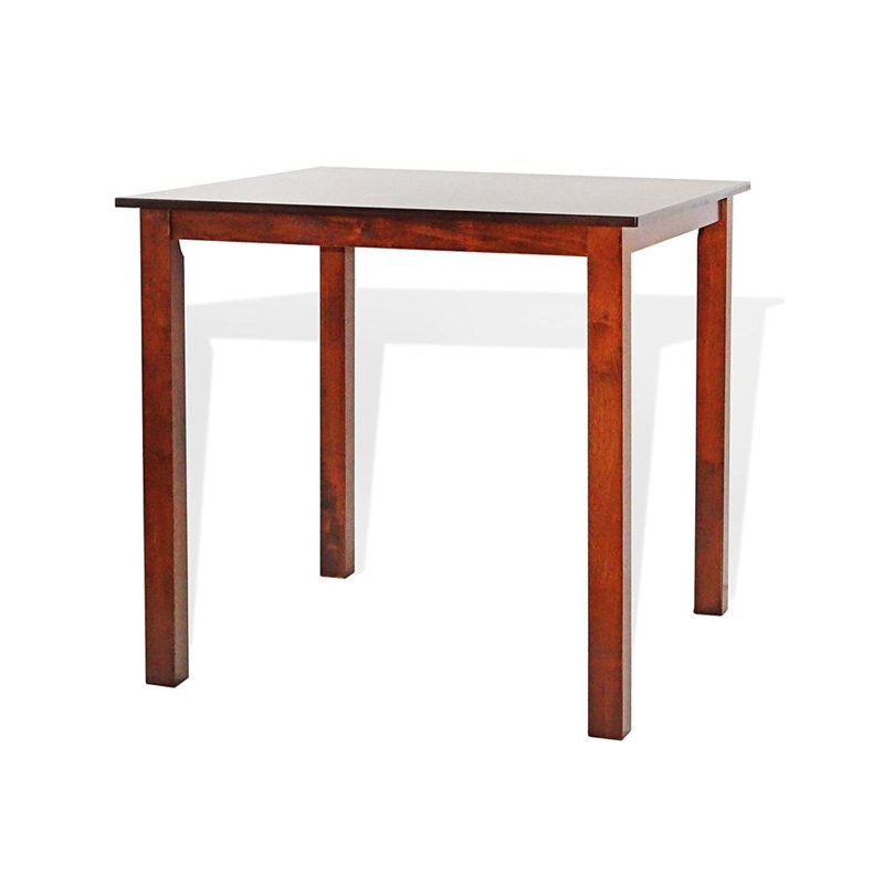 Wilhemina Solid Wood Base Dining Table, Medium Brown