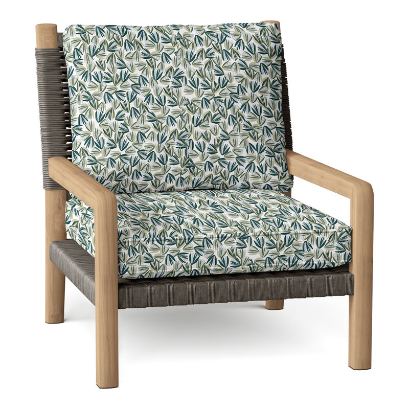 Hudson Outdoor Lounge Chair, Hudson Charcoal Lace, Perigold Palmetto Verdigris