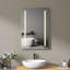 Miroir à pharmacie encastré ou à fixation en surface sans cadre de l 20 po x H 30 po avec 3 tablettes réglables et éclairage DEL-742848560