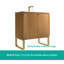 Meuble-lavabo moderne en chêne avec lavabo en céramique