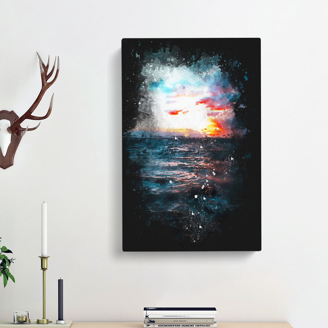 Moody Skies Above the Ocean - Wrapped Canvas
