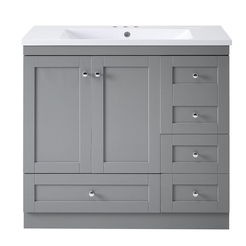 Meuble-lavabo de salle de bain, Gris
