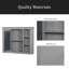 Armoire à pharmacie de 35 po x 27,5 po, armoire de rangement murale pour salle de bain, armoire de salle de bain moderne avec miroir, armoire à miroir avec 6 tablettes ouvertes-1810447253