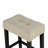 Black/grey/beige Transitional 3-pc Dining Set - 47"w Travertine Table Top W/ Usb Charging, Biscuit-tufted Stools & Storage Shelve Premium Travertine Tabletop?