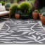 Tapis intérieur / extérieur gris / blanc Aldo-700921784