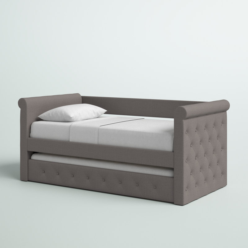 Lit de jour simple avec couchette Billie, Gris clair
