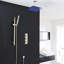Ensemble de douche thermostatique à pluie et fixation au plafond