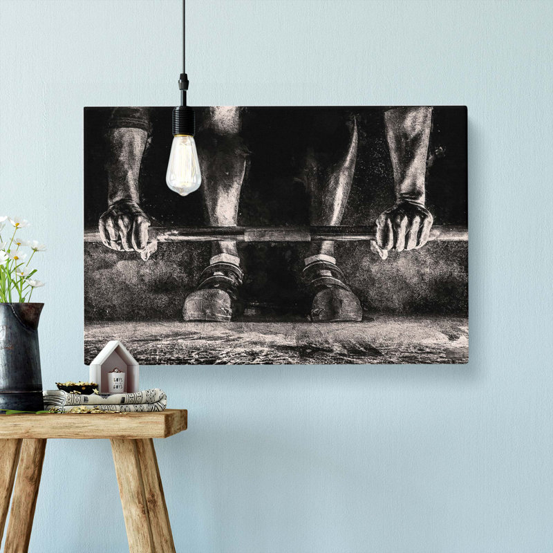 Body Building Weights - Wrapped Canvas, 35cm H x 50cm W x 3cm D