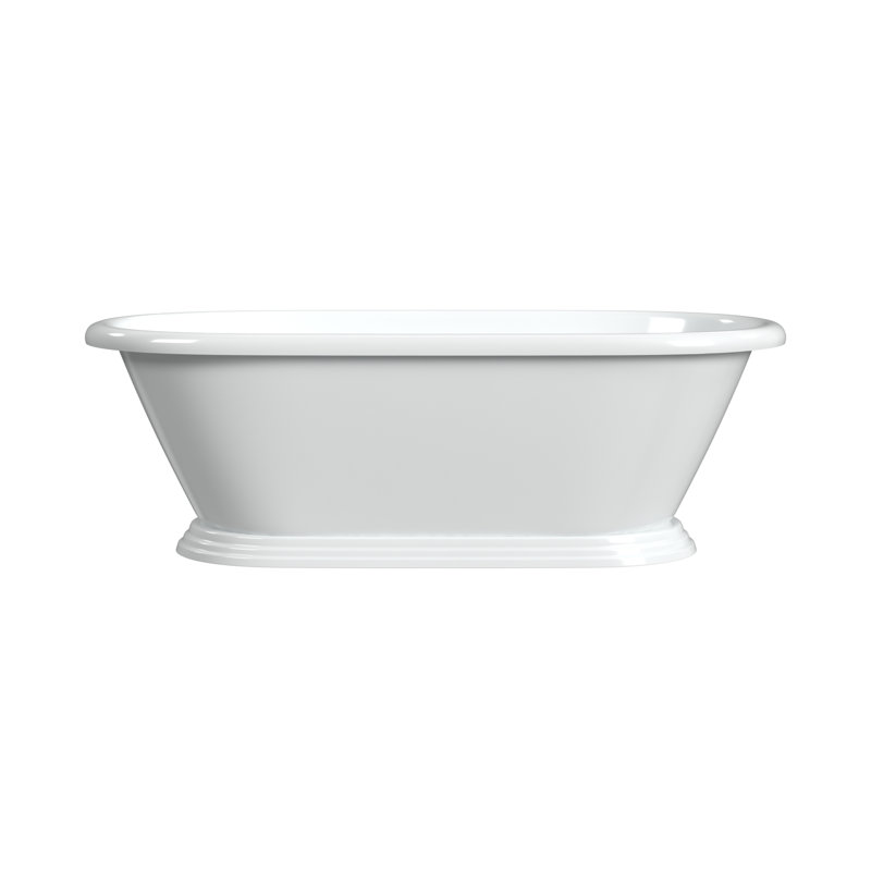Sandringham 70.13'' L Soaking Bathtub, White Interior with White Exterior