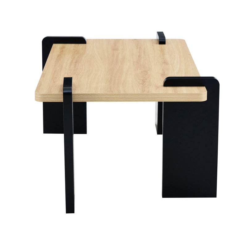 Table 39,3 x 23,6 x 17,7 po en grain de bois naturel, convient à une table basse minimaliste de style moderne, couleur, 39,3 x 23,6 x 17,7 po, peu encombrante