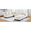 Canapé modulaire en chenille blanc en U de 111,8 po Living avec rangement mobile, 6 sièges, accoudoirs roulés et siège rembourré en mousse