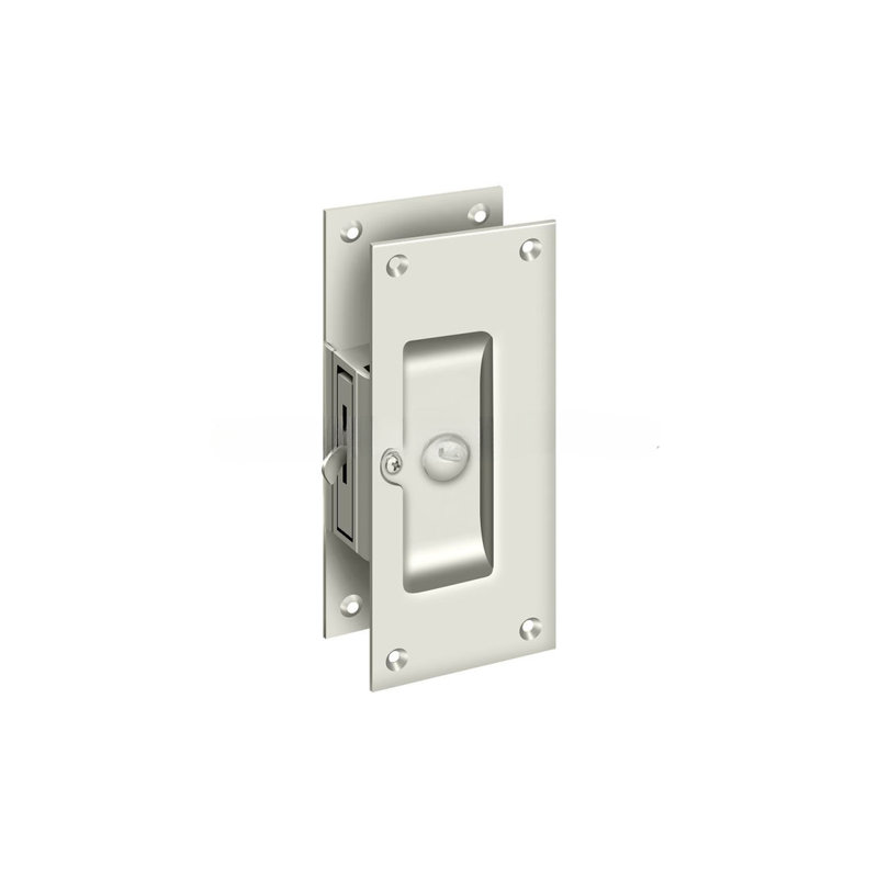 Deltana SDL60U14 Decorative Pocket Lock 6", Privacy in Polished Nickel, Polished Nickel