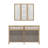 59" W Sideboard Cabinet Buffet Storage Cabinet With Wall-Mounted Decoration