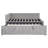 Full-Size L-Shaped Upholstered Daybed with Twin Pop-Up Trundle & USB Ports, Corner Sofa Bed-602558266