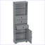 Tall Storage Cabinet with 3 Drawers and Adjustable Shelves for Bathroom-132808855