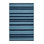 Machine Washable Horizontal Stripes Blue Area Rug