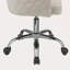 Chaise de bureau pivotante champagne et chrome
