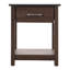 Élégante table de chevet contemporaine en wengé