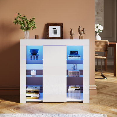 90*35*83cm, Sideboard with LED mood light strip