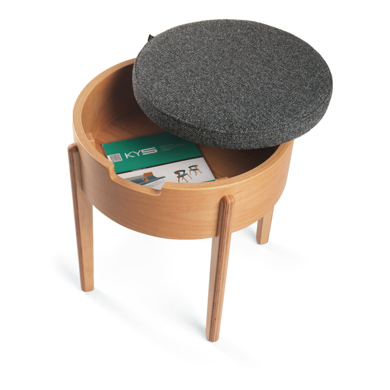 Eti Round Pouf, Natural