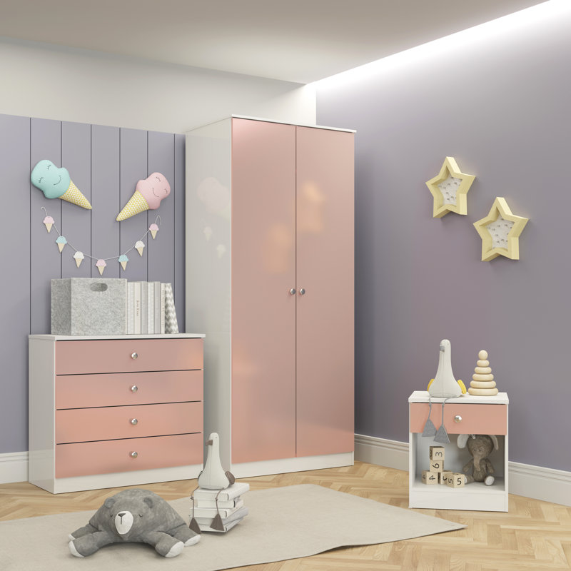 Denver Piece Bedroom Set, Pink