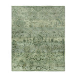 Rug & Kilim’S -Inspired Rug In Soft Greens And Blues With Floral Patterns