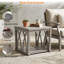 Ensemble de conversation extérieur en aluminium 3 pièces avec chaises pivotantes à 360° et coussins, fini chêne blanchi-1355386144