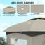 Pavillon de jardin en acier galvanisé avec teinte grise avec espace extérieur, acier galvanisé et polyester