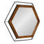 Miroir d'appoint mural Latiffany Hexagon