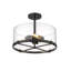 Plafonnier semi-encastré 3 lumières 16,5 po Mabe-1068730406