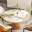 Table de salle à manger ronde brillante avec plateau épaissi sophistiqué de 1,18 po-1005329052-1004769261