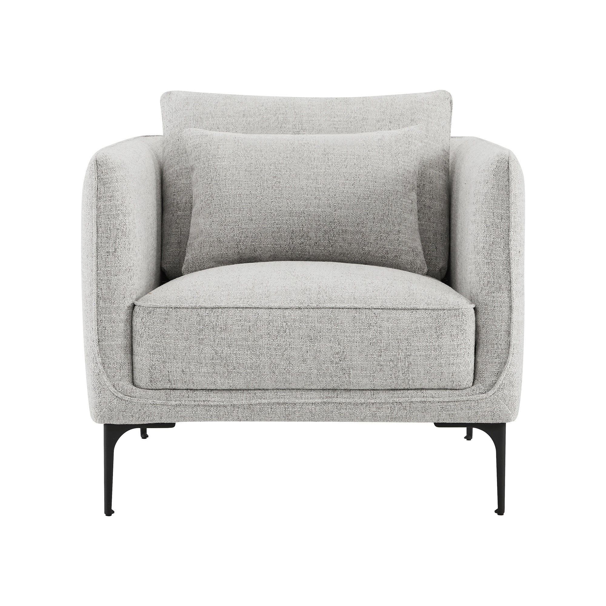 Rae Upholstered Armchair (Set of 2), Gray Heathered