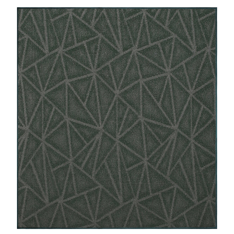 Tapis noir Power Loom, Carré 4 pi x 4 pi